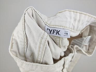 stradivarius cargo: Pozostałe spodnie dziecięce 16 lat, stan - Bardzo dobry, wzór - Jednolity kolor, kolor - Beżowy — 4