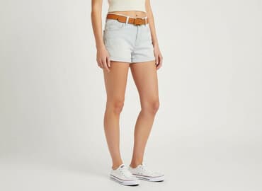 szare krótkie spodenki: Szorty damskie, rozmiar S — 6