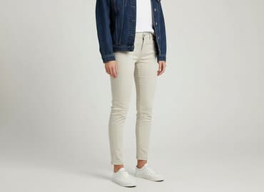 beżowe jeansy damskie: Jeansy damskie, rozmiar M — 7