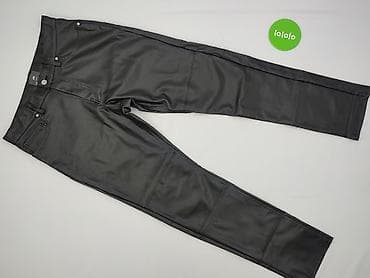 Ubrania męskie: H&M spodnie męskie Slim Fit – czarne, z efektem skóry - Krój — 2