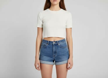 monki jeansy: Monki, Szorty damskie, rozmiar 2XS — 6