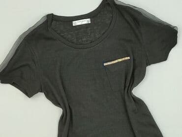 czarne t shirty damskie w serek: T-shirt damski, rozmiar L — 1