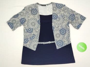 bluzka z kwiatem 3d h: Women's blouse, size 3XL (EU 46) — 2