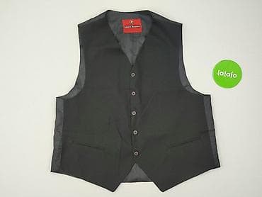 pull and bear dzwony: Męska kamizelka garniturowa Roberto Bartoloni - Kolor: czarny - — 2