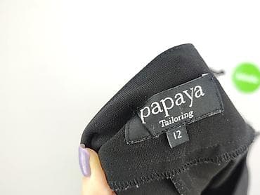 czarne cargo pull and bear: Papaya, Spodnie materiałowe damskie, rozmiar M — 4