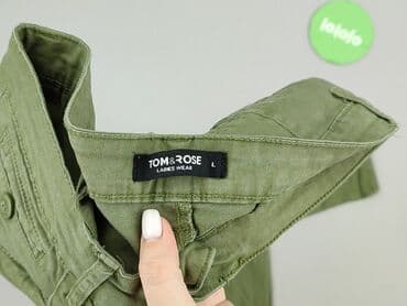 zielone jeansy damskie: Tom Rose, Spodnie materiałowe damskie, rozmiar L — 4