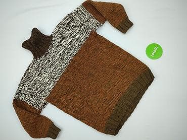 sweter tunika oversize: Hand Knitted, Golf damski, rozmiar 2XL — 2