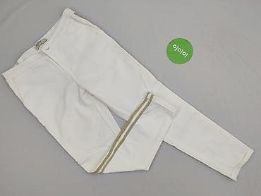 bialy: Freesia, Spodnie materiałowe damskie, rozmiar L — 2