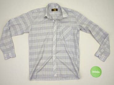Kids' Clothes: Shirt 14 years, condition - Very good, pattern - Cell, color - Grey — 2