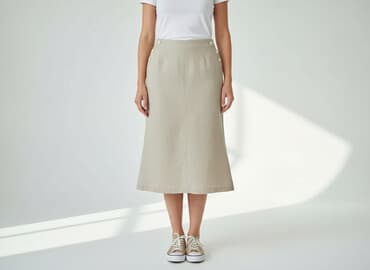 spódnice długie beżowa: Spódnica damska, rozmiar L — 6