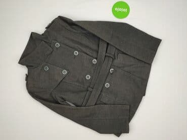 kurtka zimowa liu jo: Męski płaszcz/trencz dwurzędowy - Kolor: ciemnoszary (grafit) - — 2