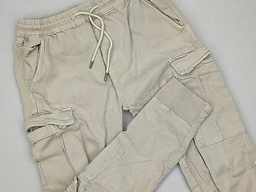 czarne cargo pull and bear: FSBN, Spodnie dla mężczyzn, rozmiar S — 1