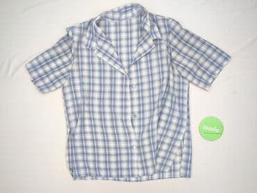 koszula w bialo niebieska krate damska: Women`s shirt, size XL — 3