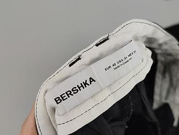 jeans na metry: Bershka, Spodnie materiałowe damskie, rozmiar M — 4
