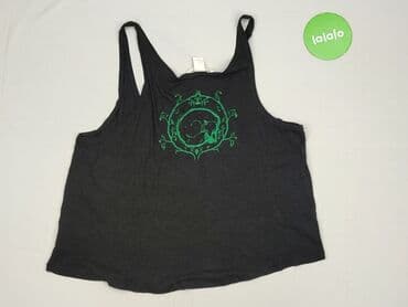 czarne bluzki na ramiączkach: H&M Basic, Top damski, rozmiar S — 3