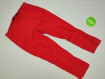 czerwone chinosy damskie: Spodnie materiałowe damskie, rozmiar M — 2