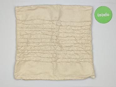 подушка: Poszewka dekoracyjna na poduszkę, beżowa - Wzór: drobne poprzeczne — 2