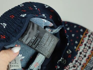 granatowe chinosy damskie: H&M, Spodnie materiałowe damskie, rozmiar S — 5