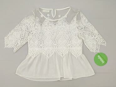 biale bluzki z gipiurą: Bluzka damska, rozmiar S — 3