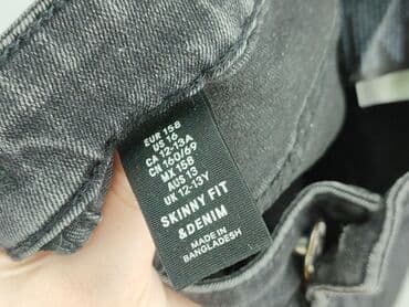 kombinezony zimowe dla dzieci h m: Spodnie jeansowe, H&M, 13 lat, 152/158, stan - Bardzo dobry — 4