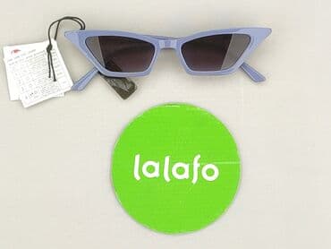 złote dodatki do zielonej sukienki: Glasses, Sunglasses, Cat eyes design, condition - Perfect — 2