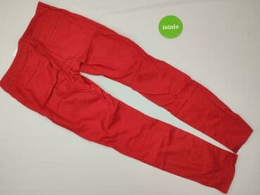 jeansy czerwone damskie: H&M, Spodnie materiałowe damskie, rozmiar M — 3