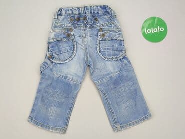 modne jeansy: Denim pants, 9-12 months, condition - Good — 3