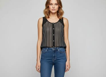 bluzki z transparentnymi rękawami: Women's blouse, size S — 1