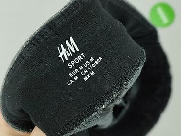 szare dresy h: H&M Sport, Spodnie 3/4 damskie, rozmiar M — 4