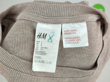 białe t shirty z czerwonem napisem: H&M, T-shirt damski, rozmiar S — 4