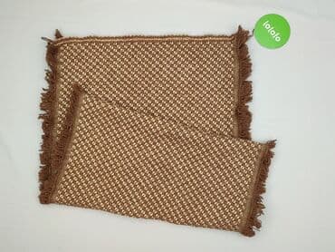 Artykuły papiernicze: Brązowy pleciony bieżnik/mały dywanik z frędzlami - Wzór: drobna — 2