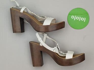 lasocki sandaly biale: Sandały damskie, rozmiar 40 — 4