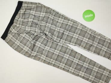 new yorker spodnie w krate: Material trousers for women, size S — 4