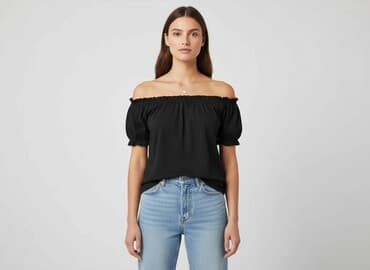 hiszpanki bluzki czarne: H&M, Bluzka damska, rozmiar M — 7