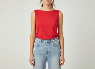 bluzka bez dekoltu: Women's blouse, size S — 1