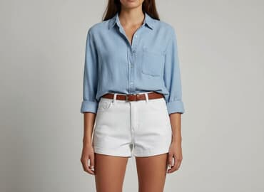 dopasowane szorty damskie z wysokim stanem: Szorty damskie, rozmiar XS — 1