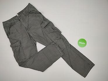 cargo pull and bear: Męskie spodnie cargo H&M - Fason: cargo, z wieloma kieszeniami - — 2