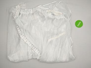 Stationery: Białe firanki z delikatnego tiulu/woalu, komplet z ozdobną koronką. - — 2