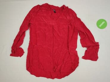 eleganckie czerwona bluzki: XLNT, Women's blouse, size L — 3