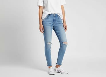 jeansowe kozaki zara: Zara, Jeansy damskie, rozmiar XS — 6