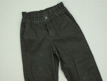 jeans baggy paperbag: Material trousers for women, size S — 1