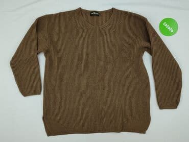 sweter w paski z serduszkiem: Caprice, Sweter damski, 2XL — 2