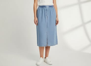 spódnice jeansowe z rozporkiem: Spódnica damska, rozmiar L — 1