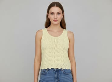 sweter piórkowy na drutach: Bluzka damska, rozmiar S — 5