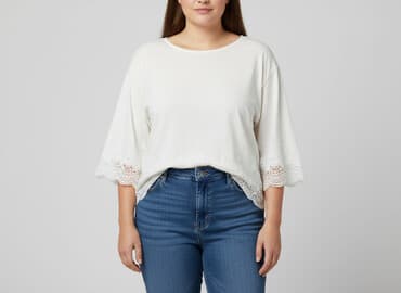 bluzki z koronką plus size: Bluzka damska, rozmiar 3XL — 1