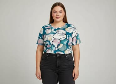 koszulki z krótkim rękawem damskie: T-shirt damski, rozmiar 5XL — 1