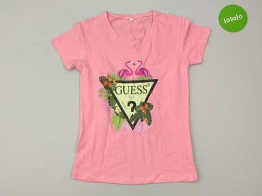 koszulka real rozowa: Guess, T-shirt damski, rozmiar L — 2