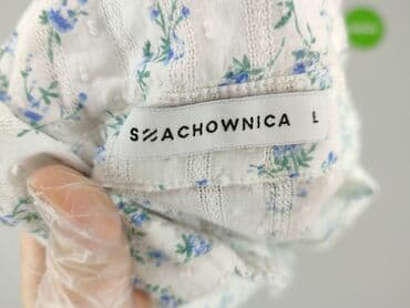 koszula czarna wólczanka: SZACHOWNICA, Koszula damska, L — 4