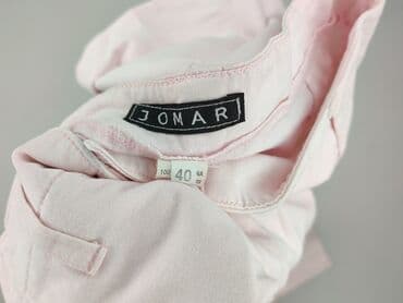 jaka bluzka do różowych spodni: Material trousers for women, size L — 6