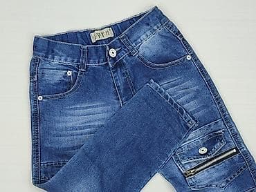 koszulki basic uniqlo: Spodnie jeansowe, Y.F.K., 9 lat, 128/134, stan - Bardzo dobry — 1